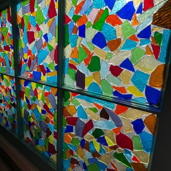 Colorful Mosaic Window Panel - Picture 5 of 5